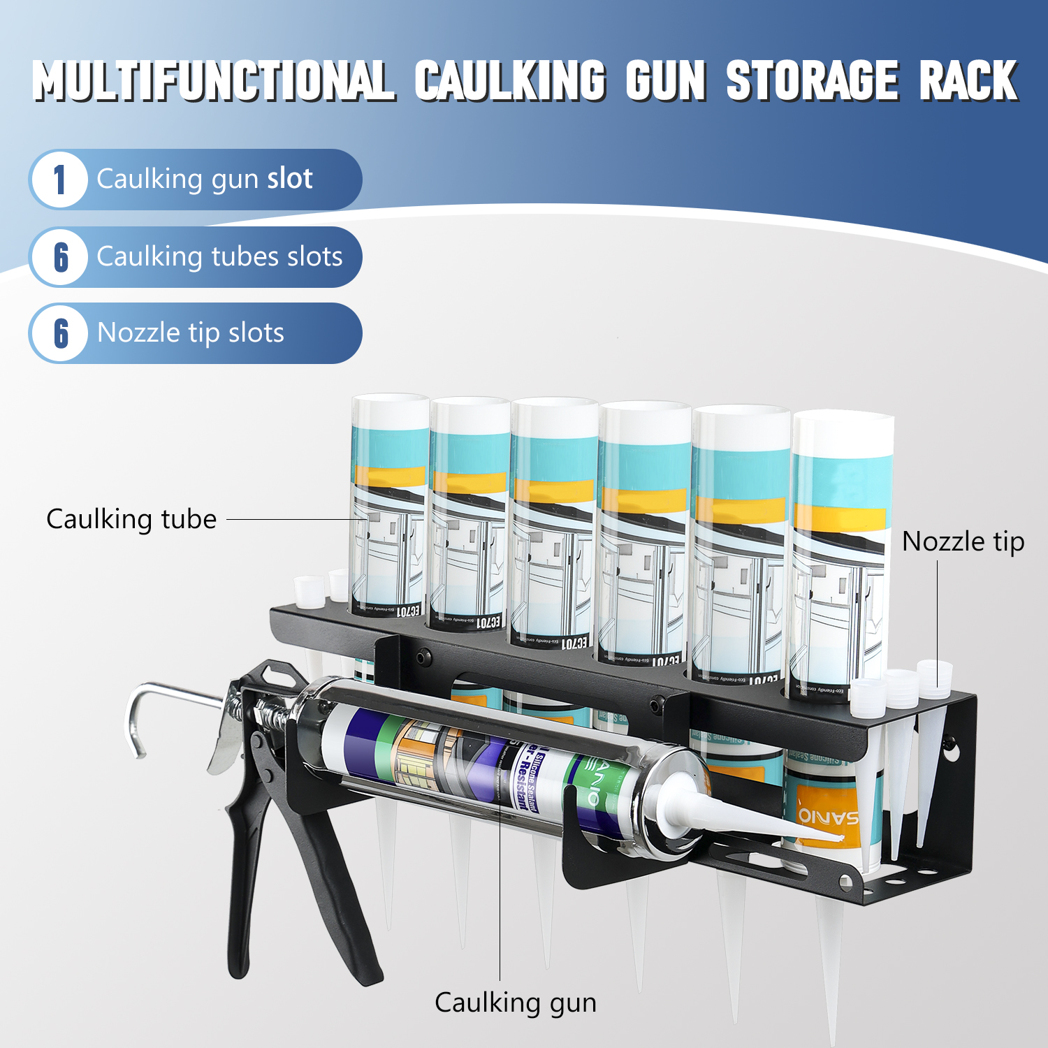 Workshop Tools Youtube - Caulk Tube & Gun Wall Rack: