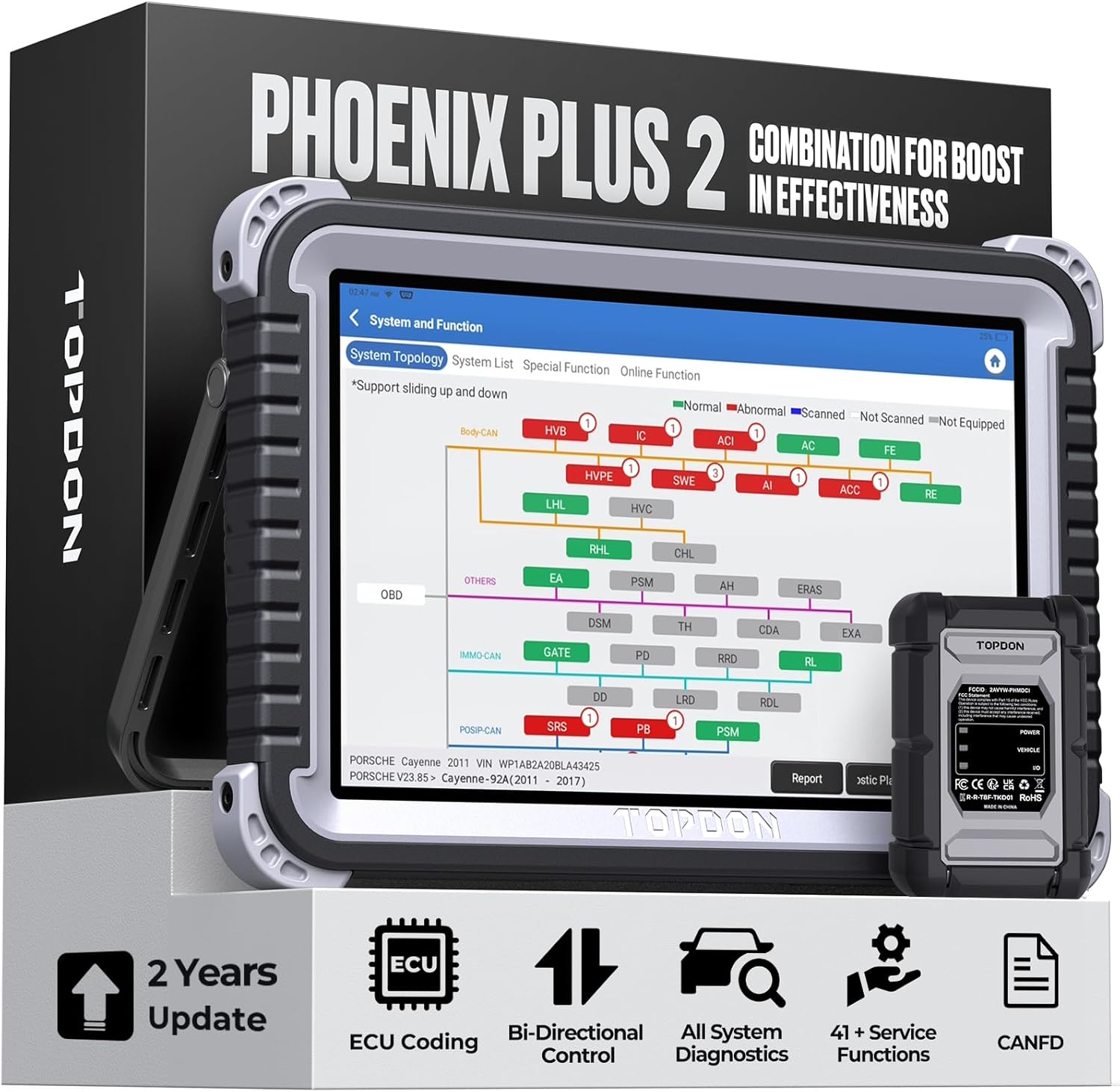 Tools Mechanical Workshop - TOPDON Phoenix Plus 2, ECU Coding