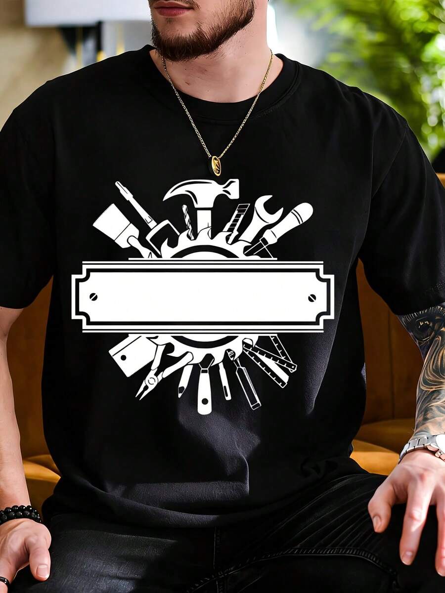Tools Mechanical Workshop - Mechanic Tools Workshop Graphic Print Black