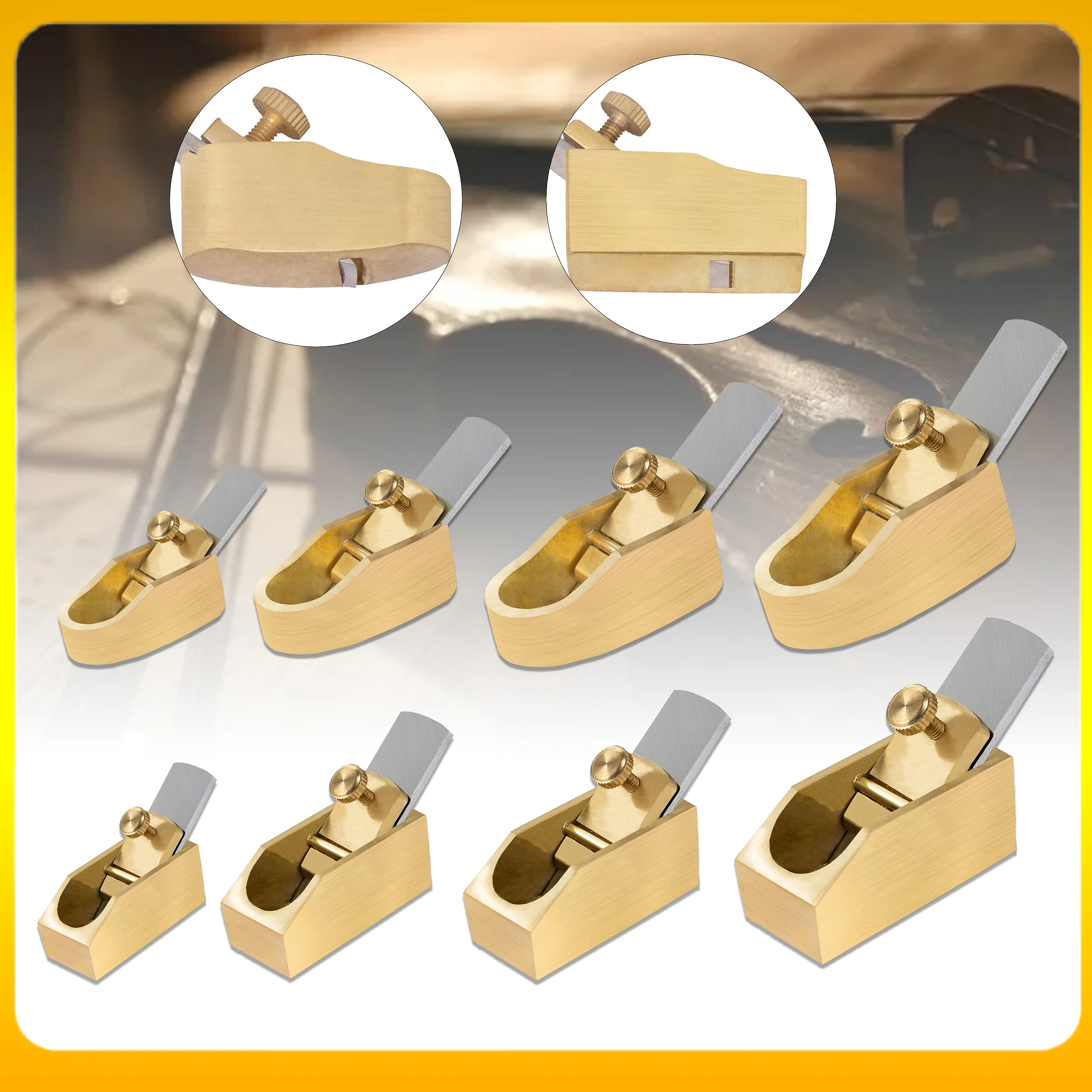 Hand Plane Block - Size/Shape Optional Copper Brass Convex /