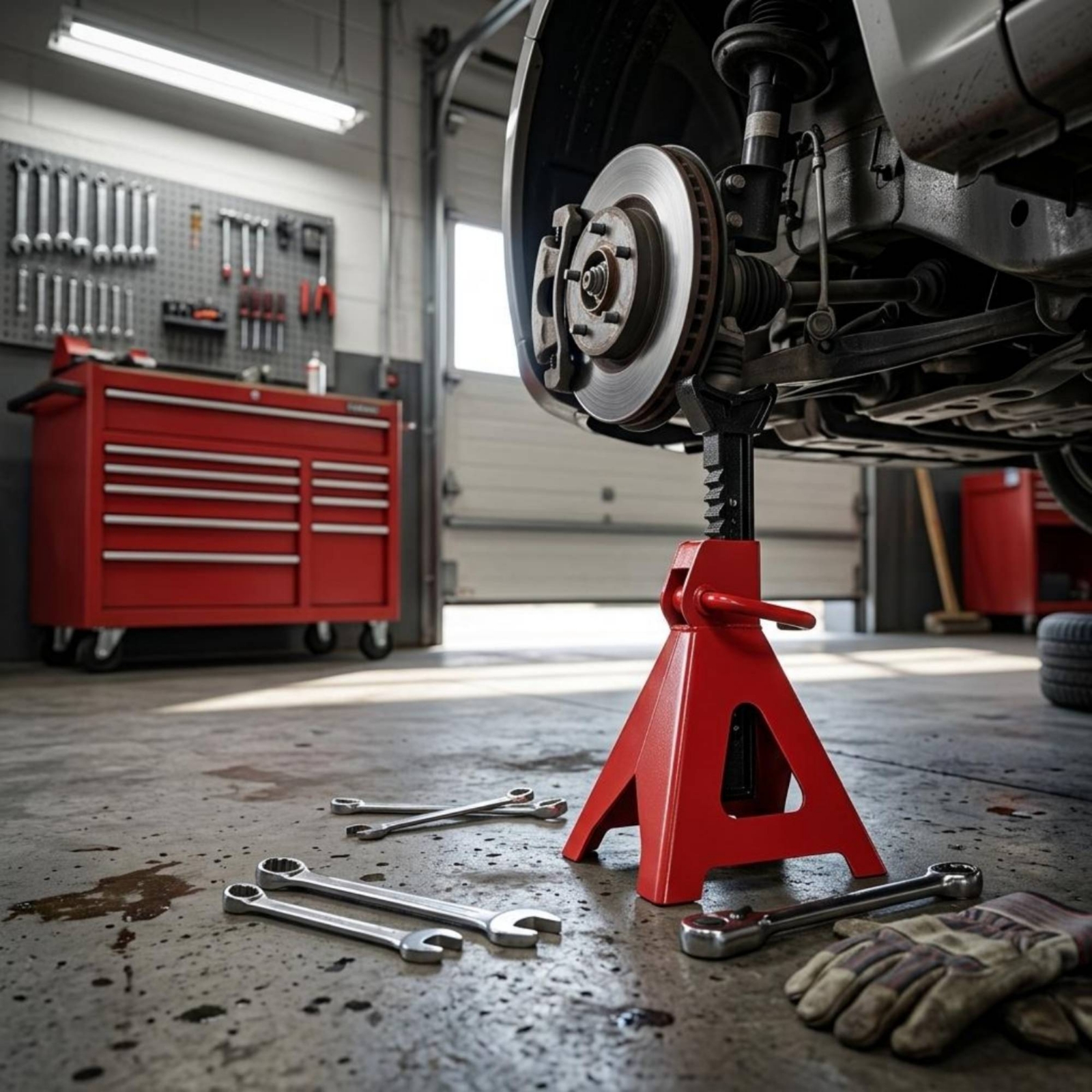 2 Pieces Lift Stands Wide Base - Tools For Garage 评论和价格