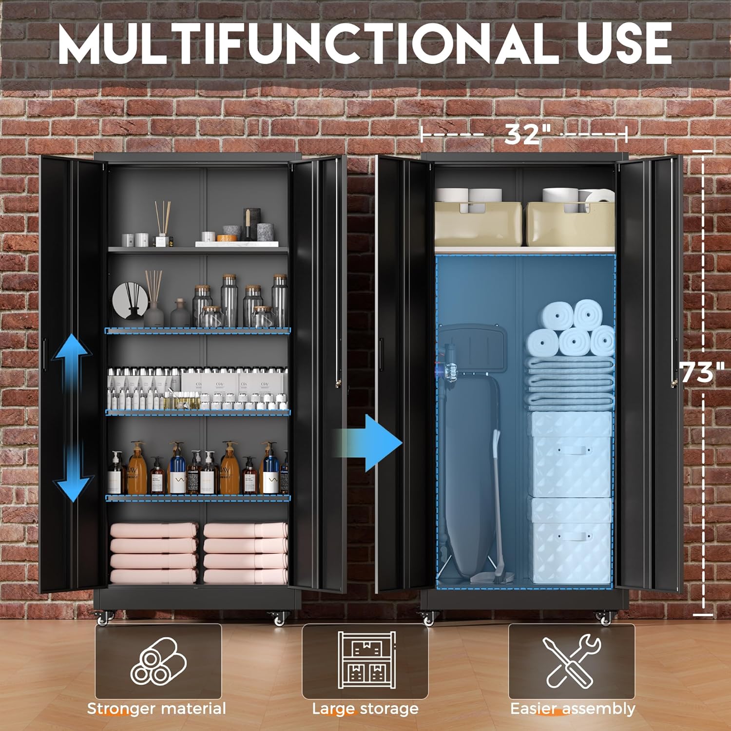 Metal Garage Storage Cabinet w - Tools For Garage 评论和价格