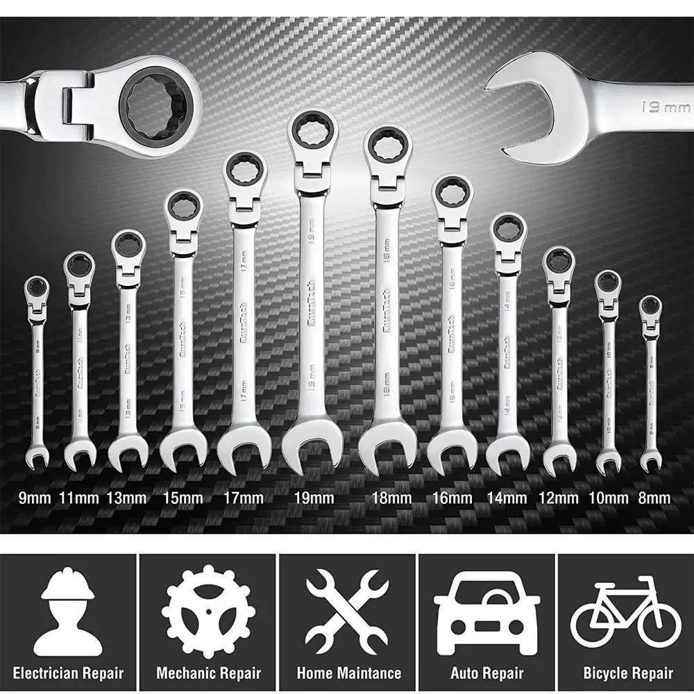 Adjustable Ratchet Wrench 6mm- - Car Workshop Tools Kit 评论和价格