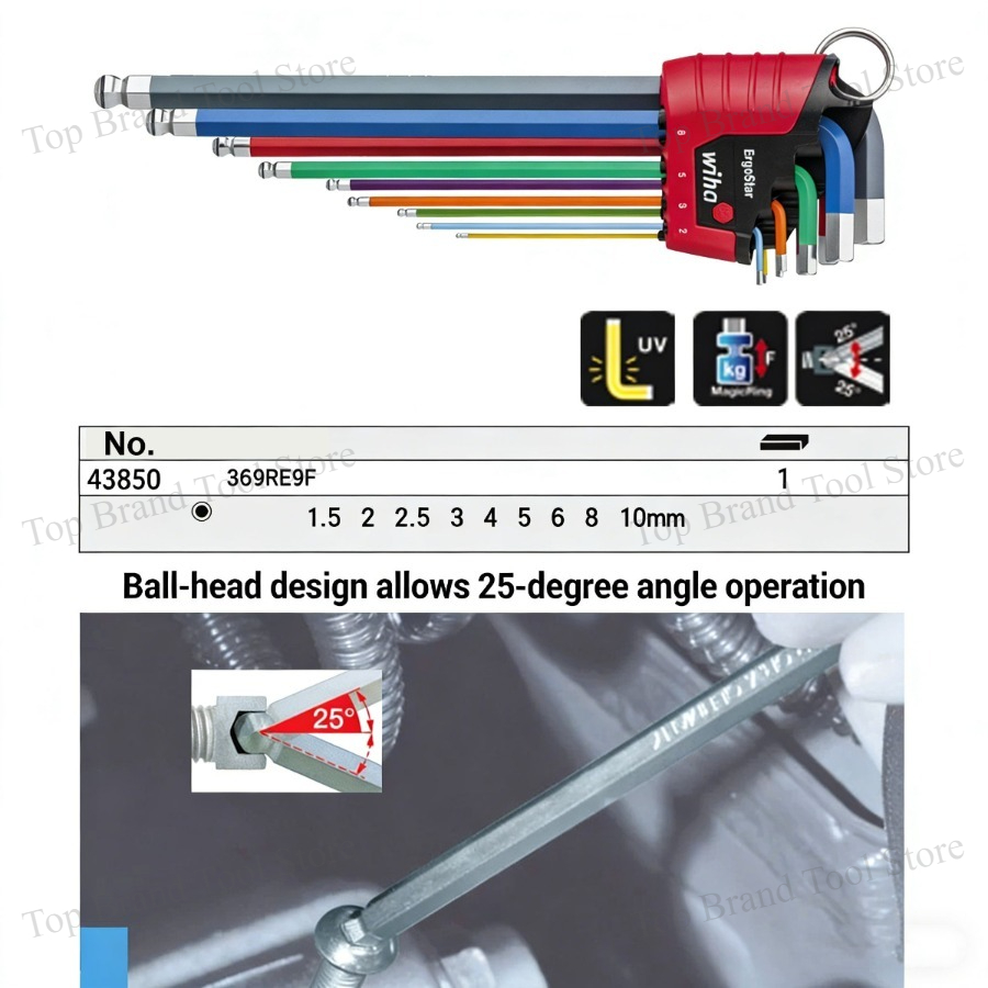WIHA 43850 9Pcs Hex L Key Set, - Tools Vn 评论和价格