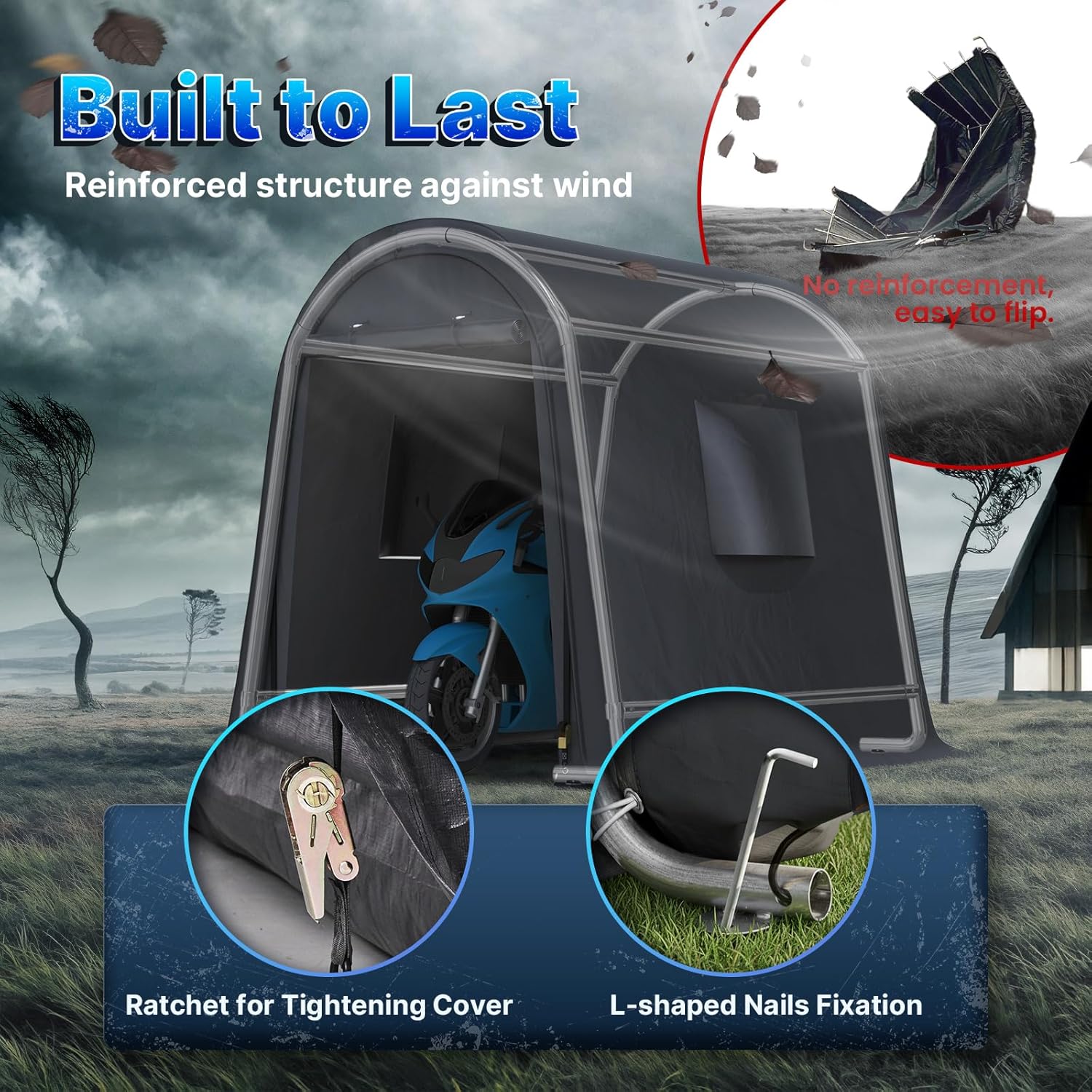 6x8ft Metal Shed Steel Round P - Tools For Garage 评论和价格