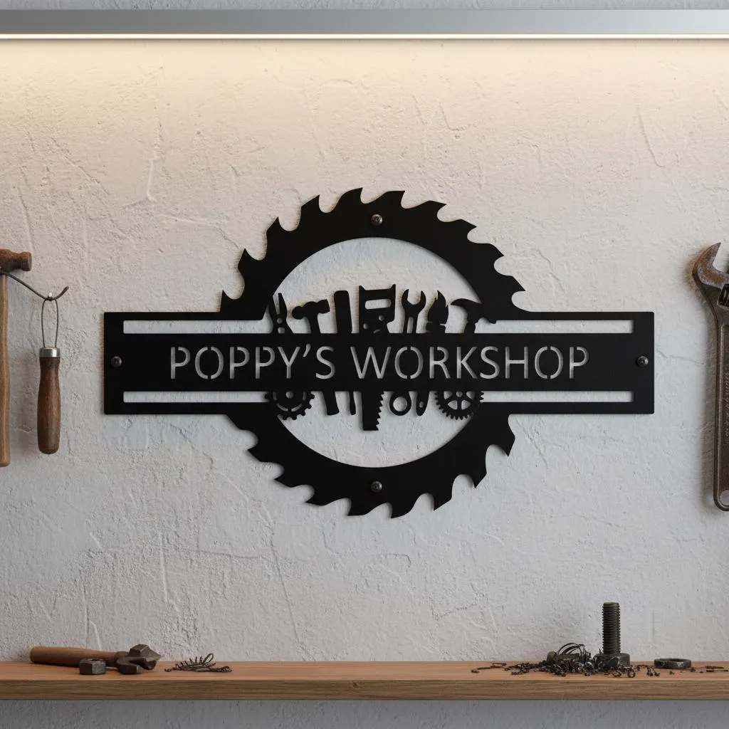 Custom Garage Name Sign,Worksh - Workshop Tools Name 评论和价格