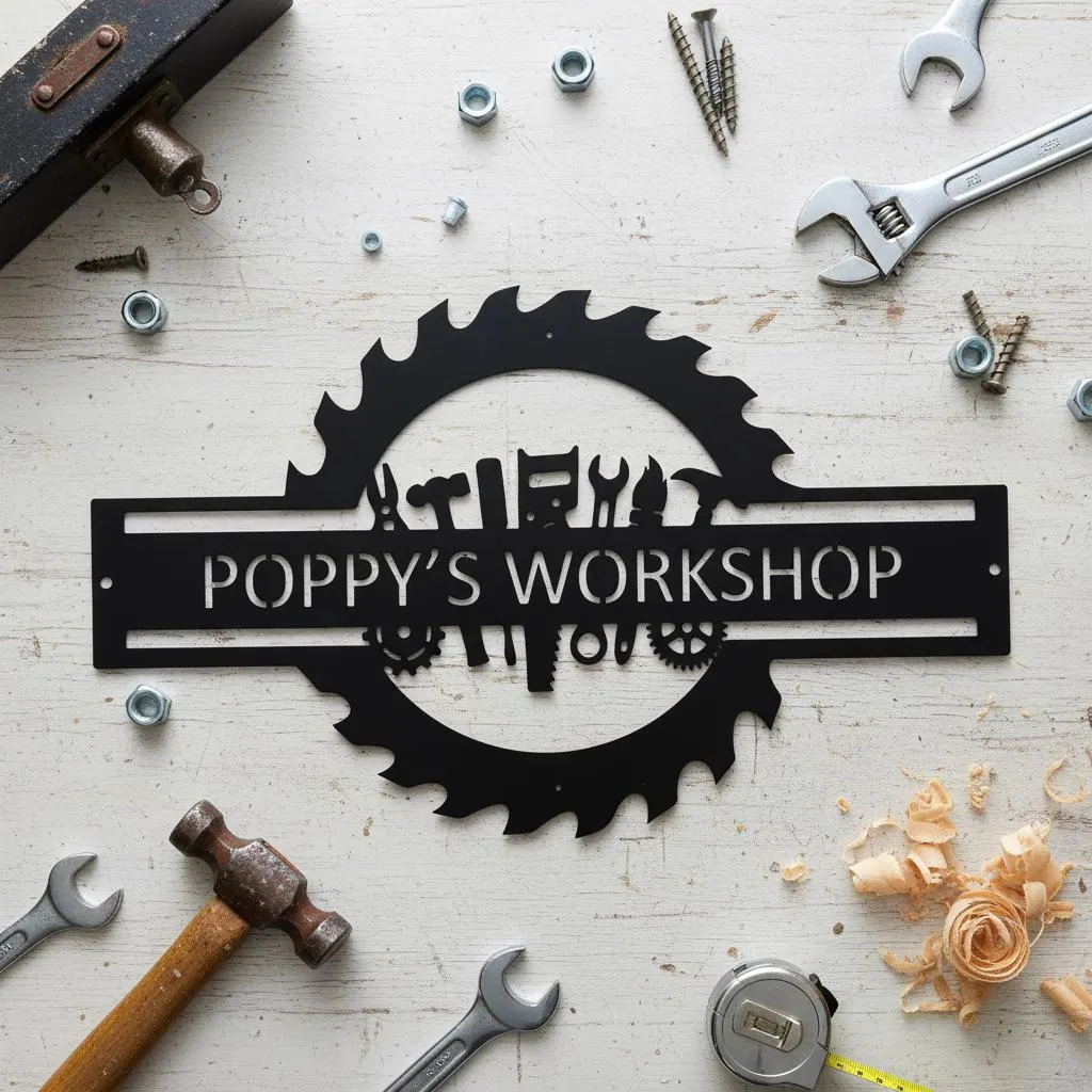 Custom Garage Name Sign,Worksh - Workshop Tools Name 评论和价格