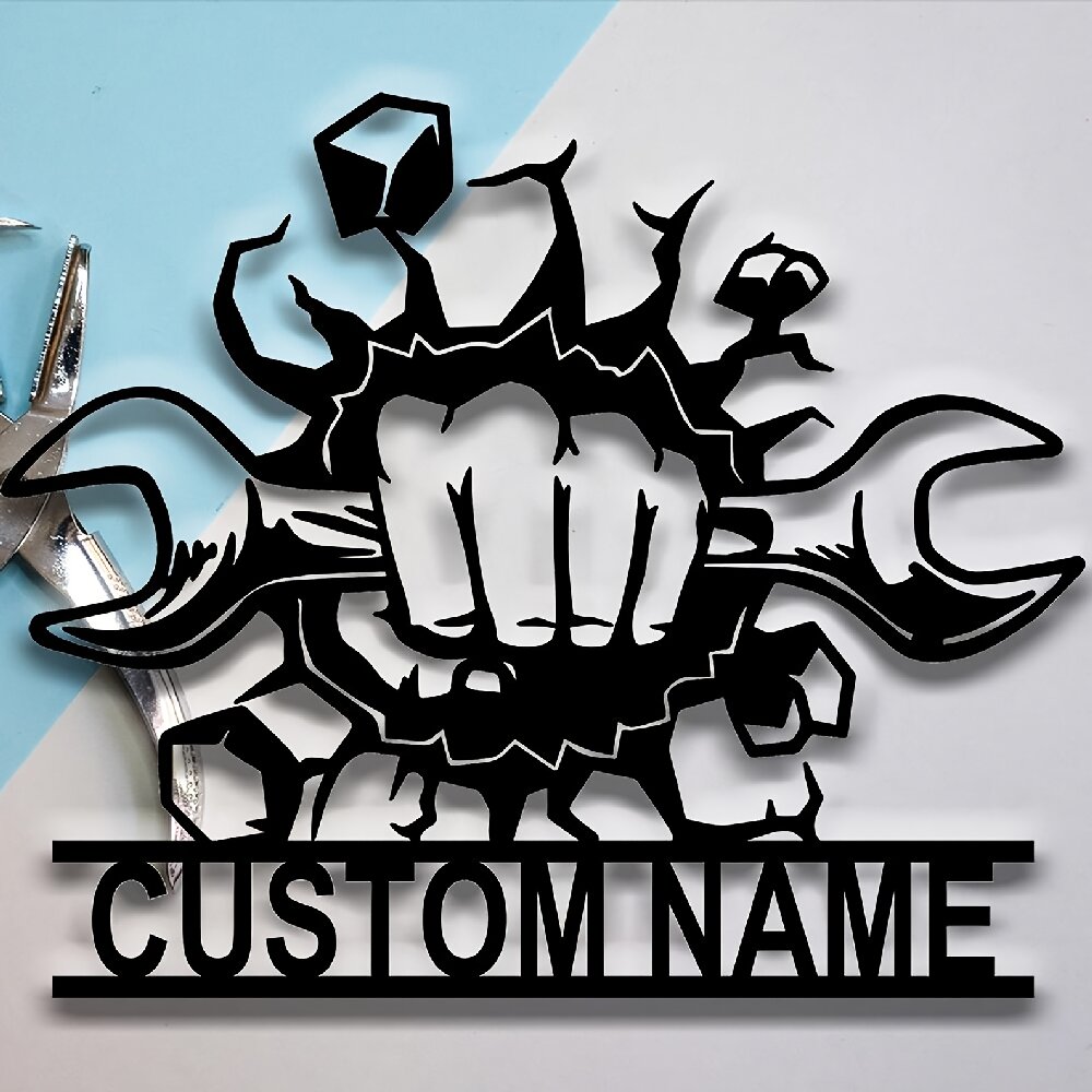 Custom Metal Workshop Wall Sig - Workshop Tools Name 评论和价格