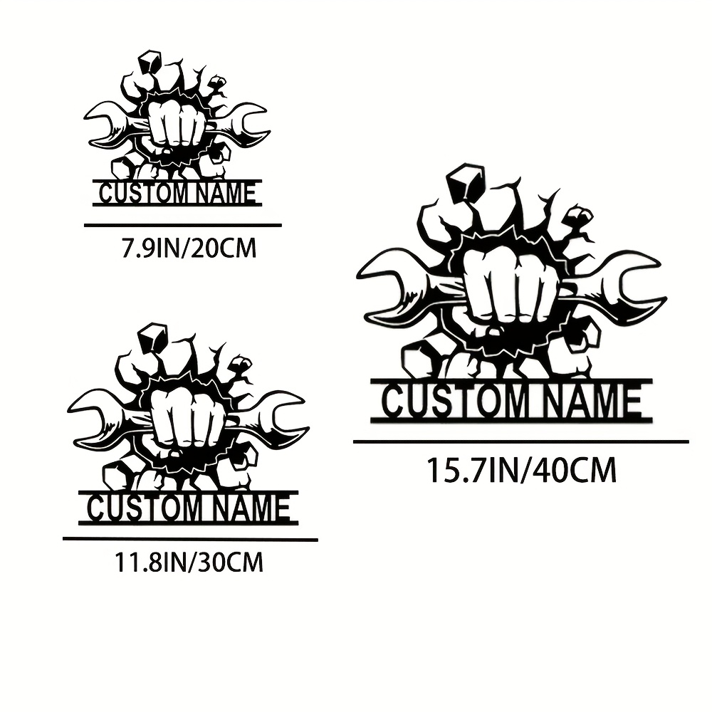 Custom Metal Workshop Wall Sig - Workshop Tools Name 评论和价格