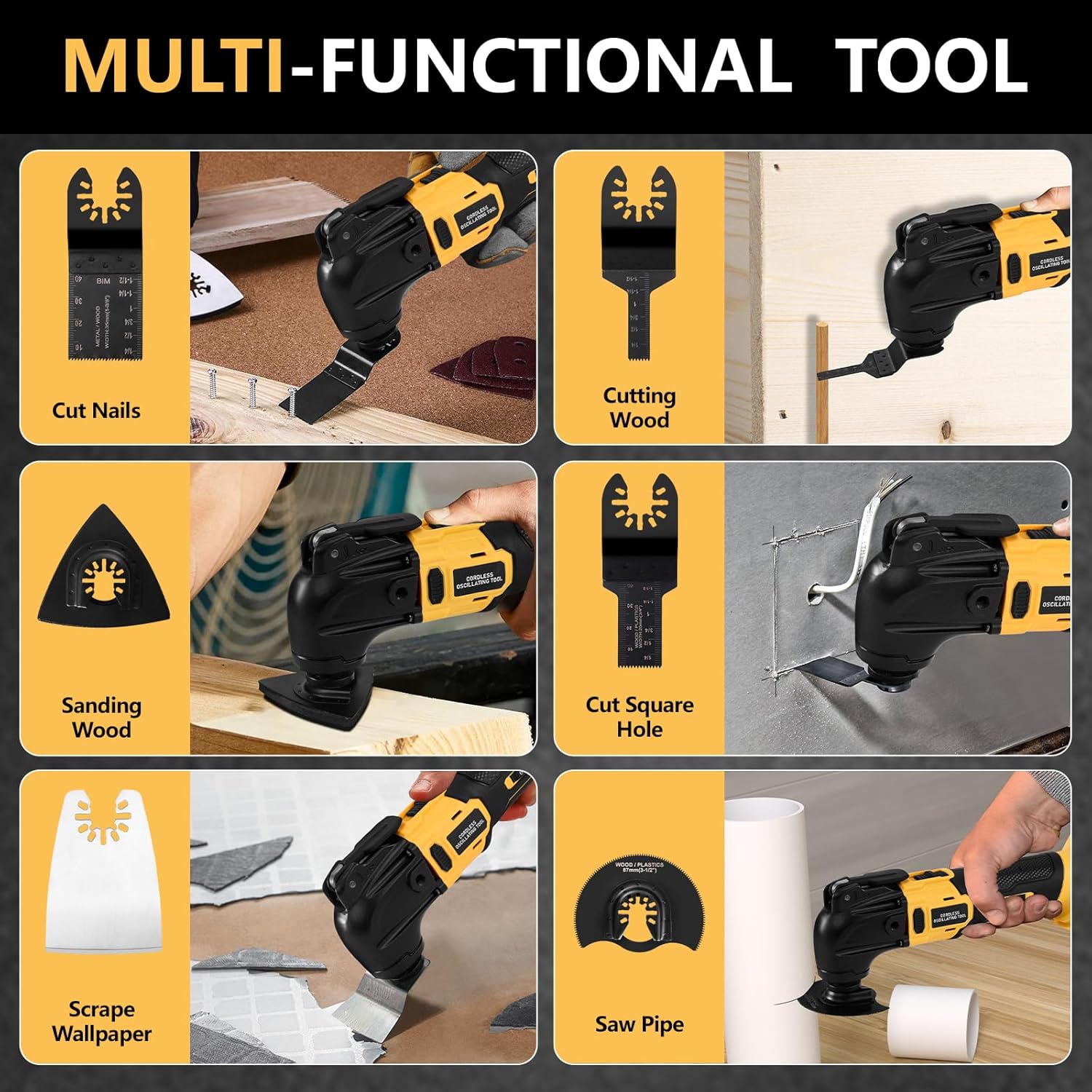 Oscillating Multi Tool Cordles - Workshop Tools Wood 评论和价格