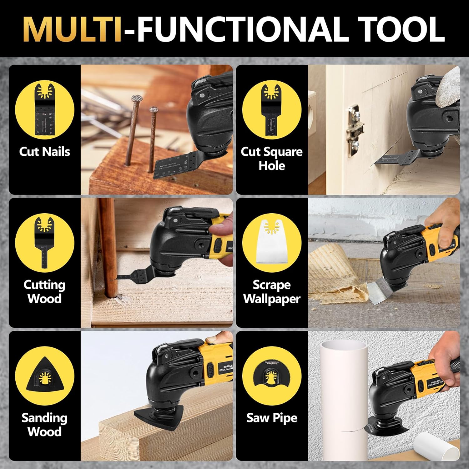 Oscillating Multi Tool Cordles - Workshop Tools Wood 评论和价格