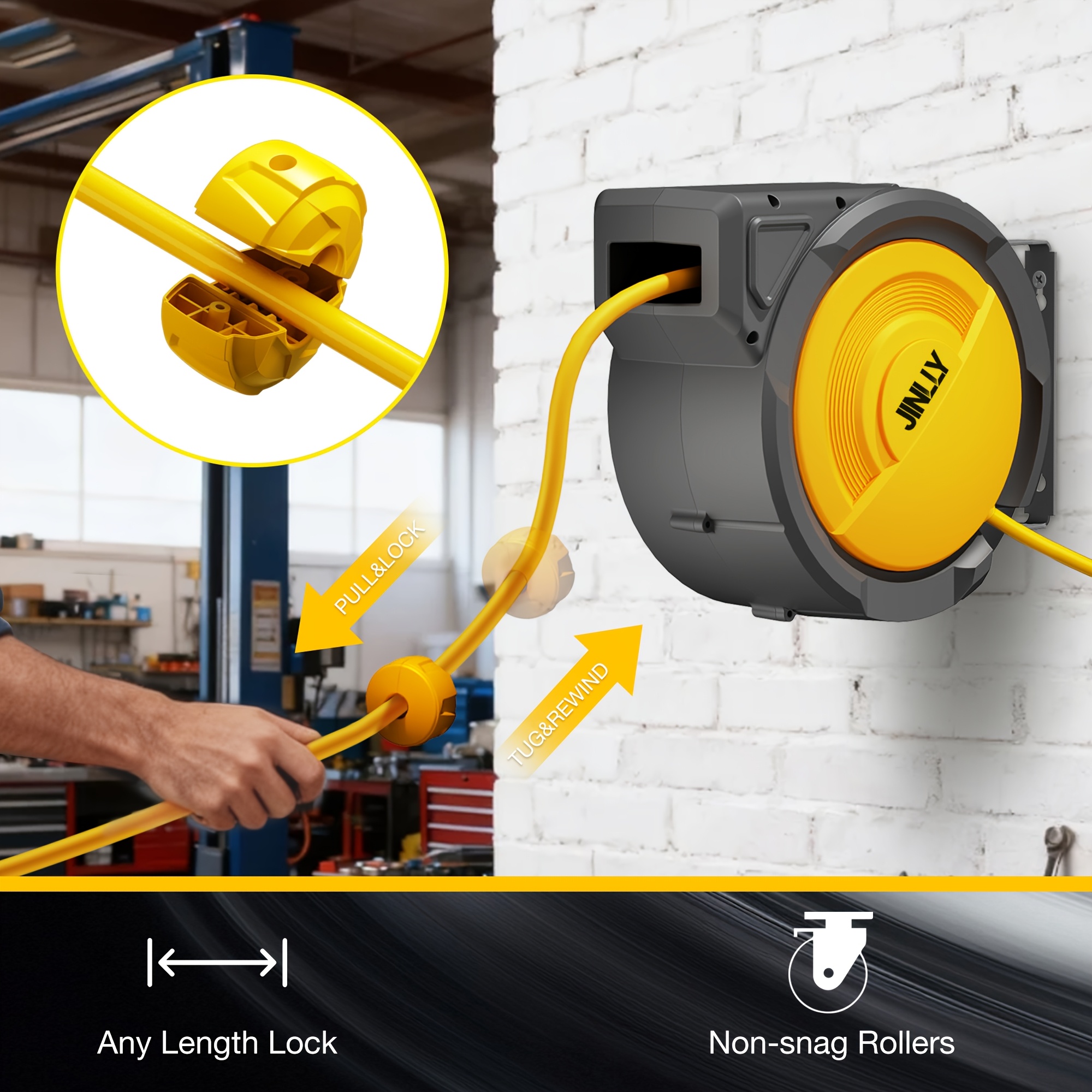 Heavy-Duty Retractable Air Hos - Tools In The Workshop 评论和价格