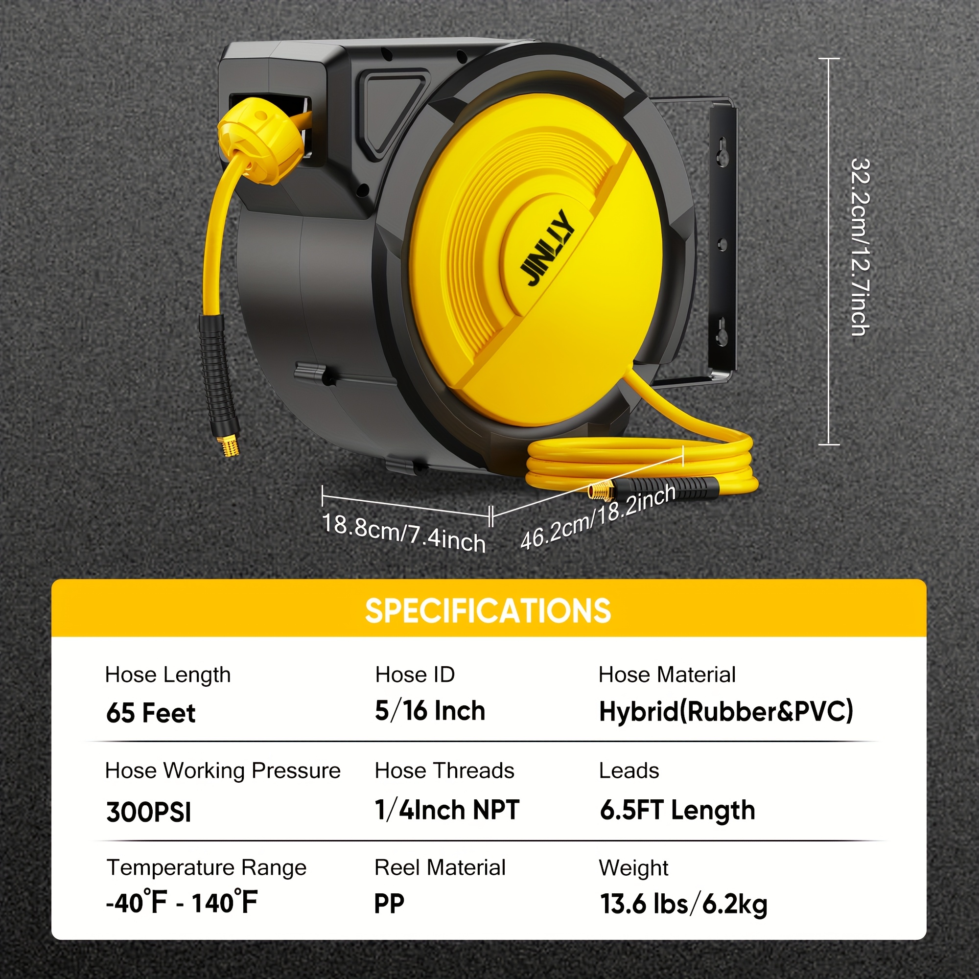 Heavy-Duty Retractable Air Hos - Tools In The Workshop 评论和价格