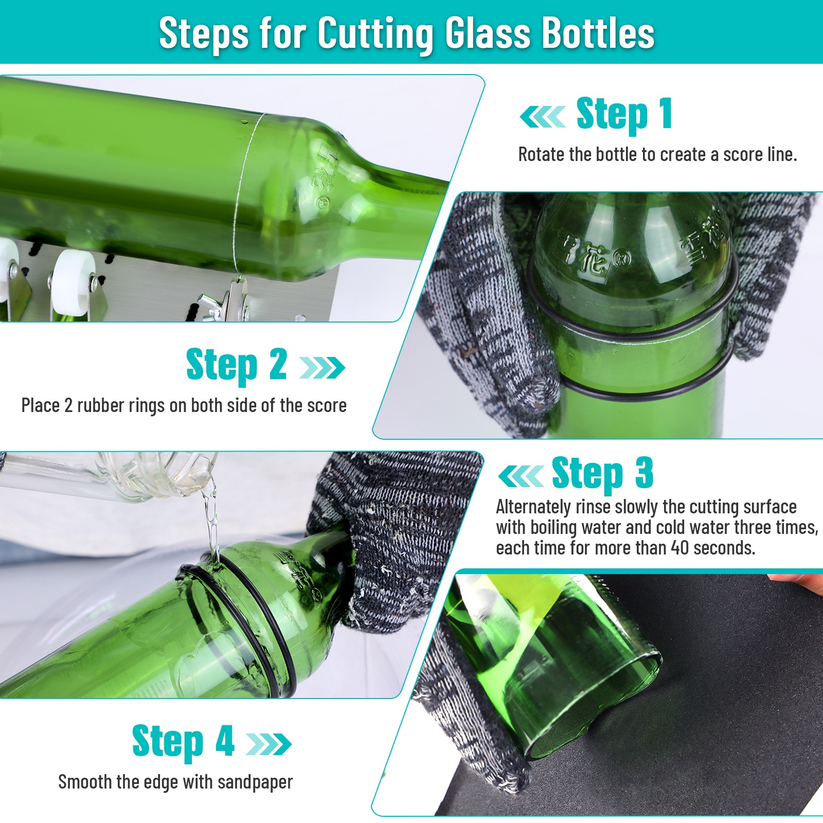 DIY Glass Bottle Cutter Adjust - Workshop Tools Wood 评论和价格